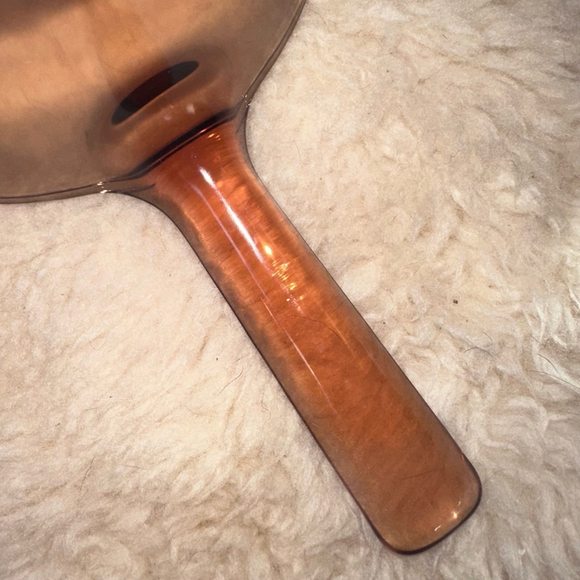 Vintage Corning Ware Vision Amber Glass 1L Sauce Pot Pan With Pour Spout USA - Picture 5 of 6